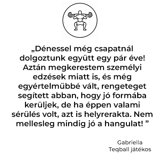 Vendégértékelés – Kota Gabriella teqball játékos, személyre szabott erőnléti edzés a sportteljesítmény javítására